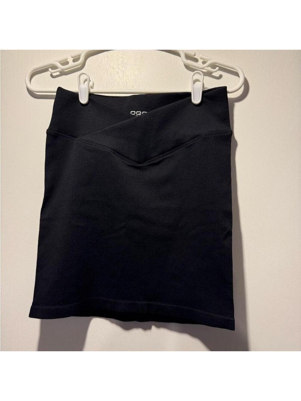 TIKTOK VIRAL OQQ High Waist Crossover Ribbed Mini Skirt NWOT