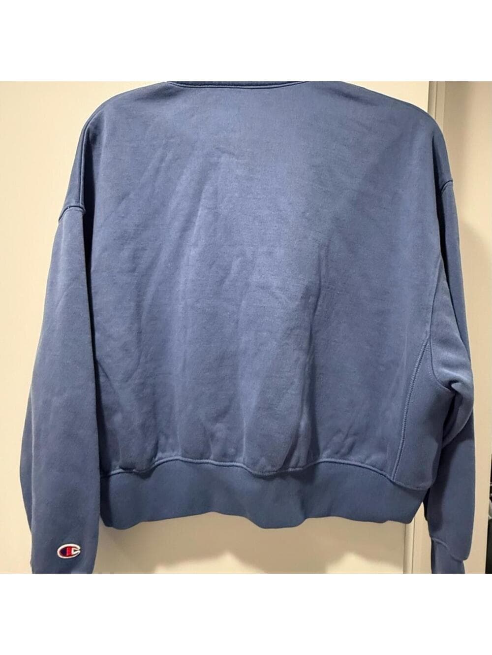 Champion Royal Blue Quarter-Zip Sweatshirt - Thumbnail 5