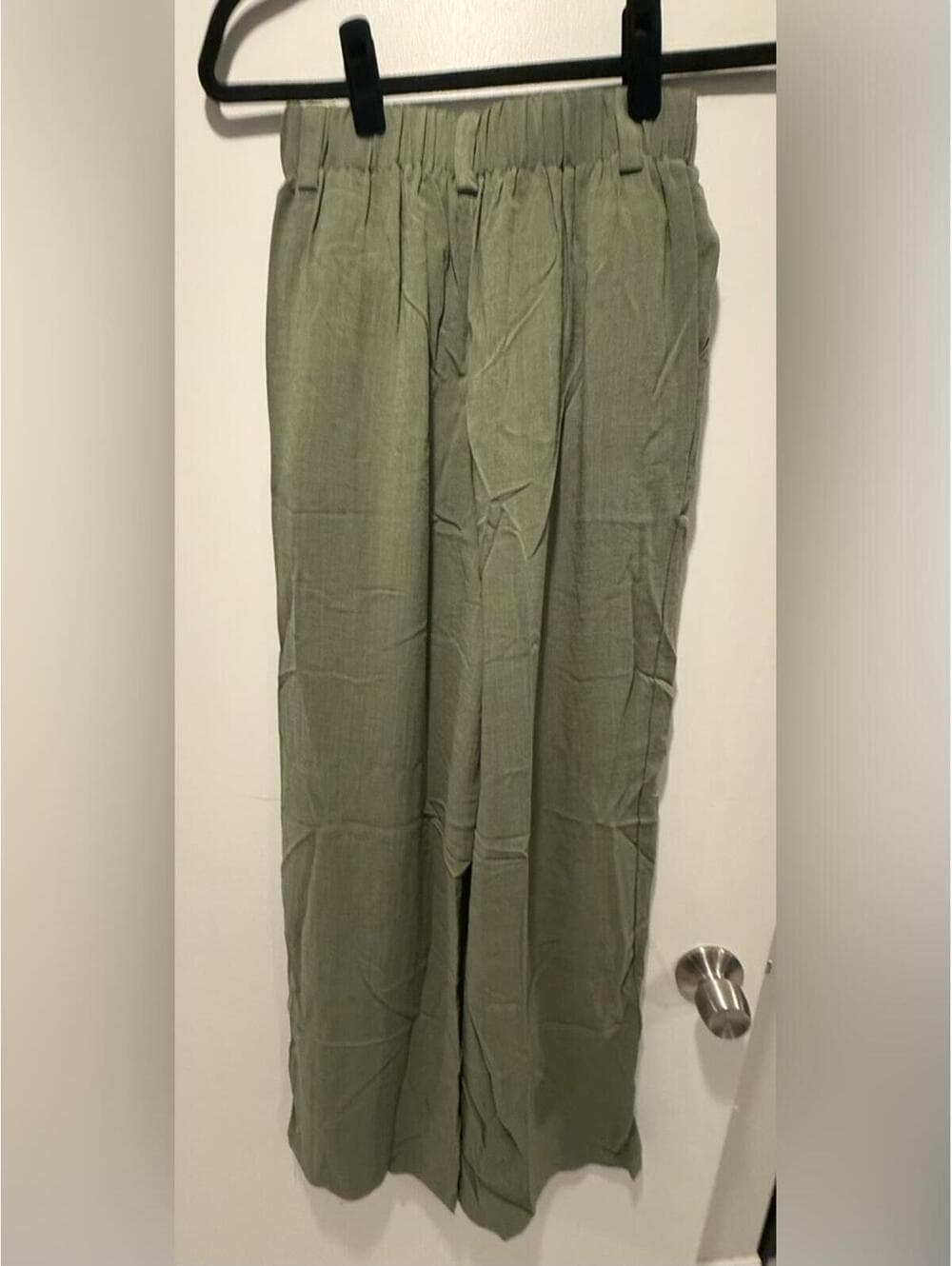 Halara High Waisted Pocket Wide Leg Flowy Solid Palazzo Casual Linen-Feel Pants - Thumbnail 6