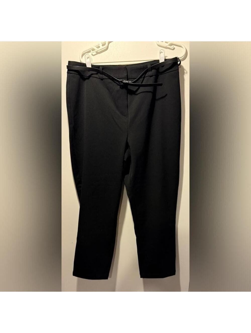 City Chic Black Pants with Belt - Thumbnail 2