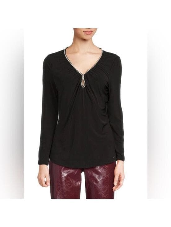 Badgley Mischka Embellished Top - Thumbnail 5