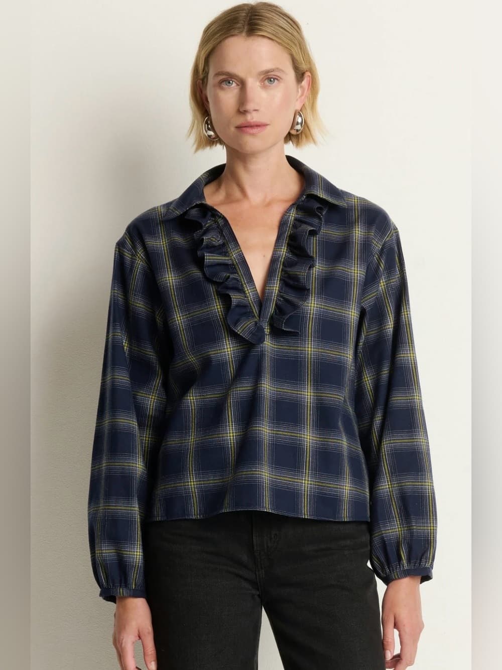 Nation LTD Beckett Blouse STARRY NIGHT PLAID - Thumbnail 7