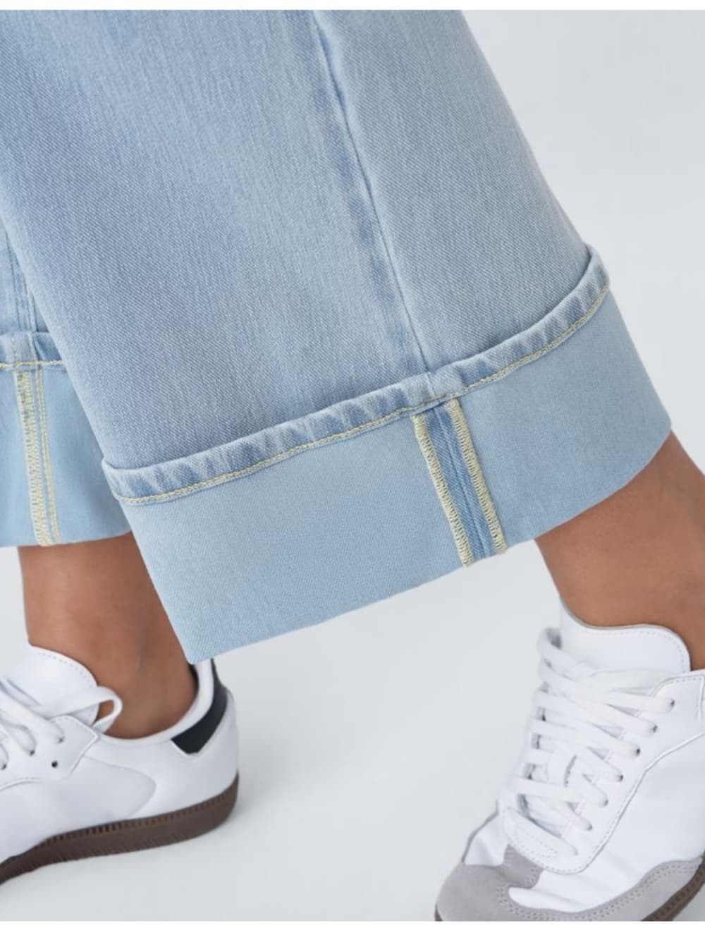 Halara Flex™ High Waisted Pockets Rolled Hem Wide Leg Washed Casual - Thumbnail 2