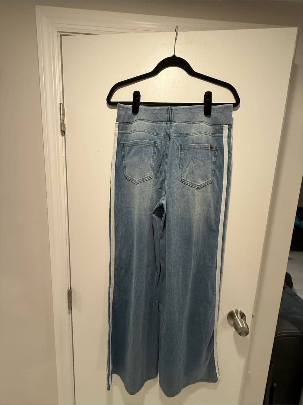 Halara Flex™ High Waisted Stripe Wide Leg Flowy Washed Casual Jeans - Thumbnail 5