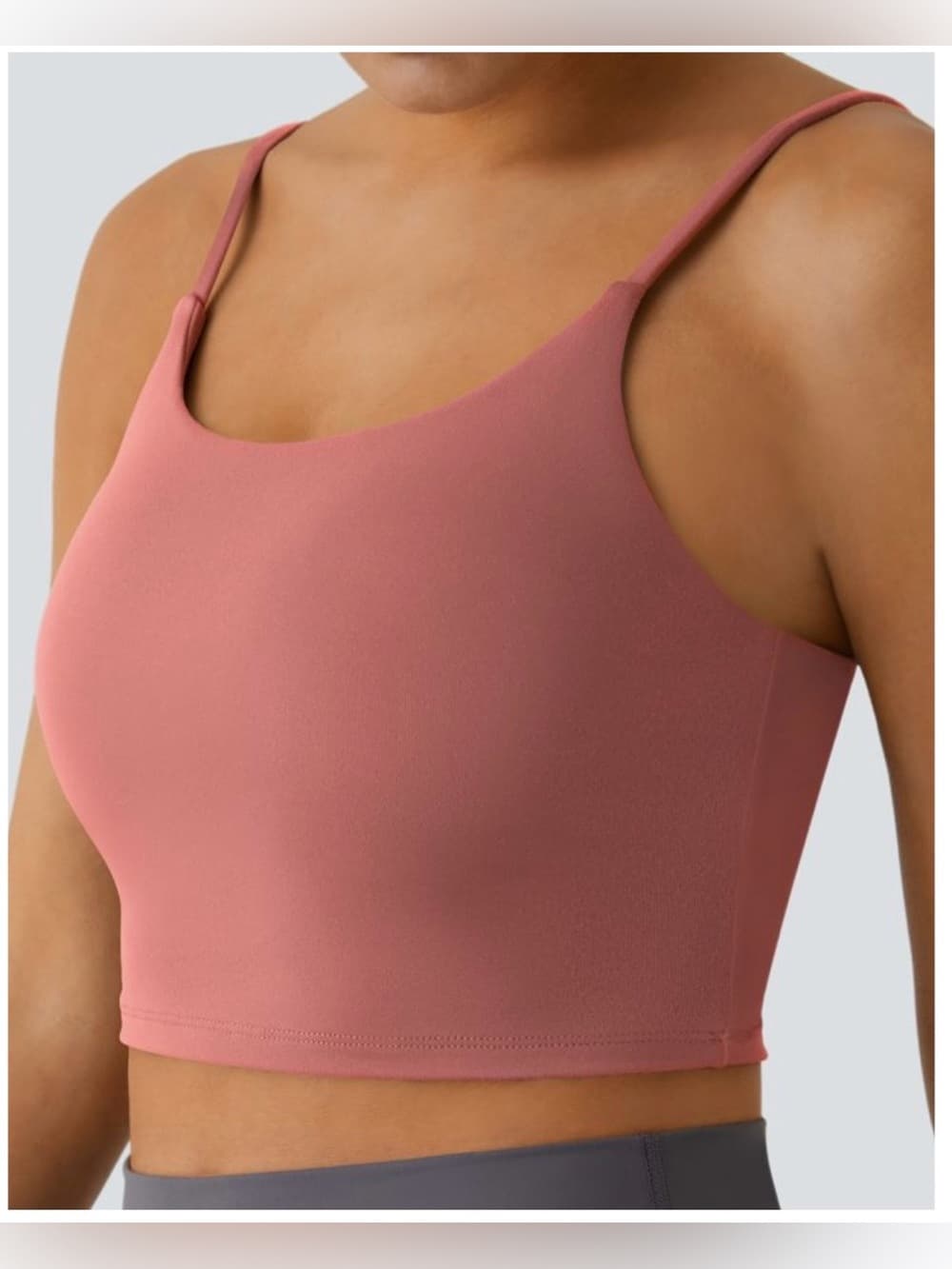 Halara Mom+Kid Collection- Girls Padded Workout Cropped Low Support Tank Top - Thumbnail 2