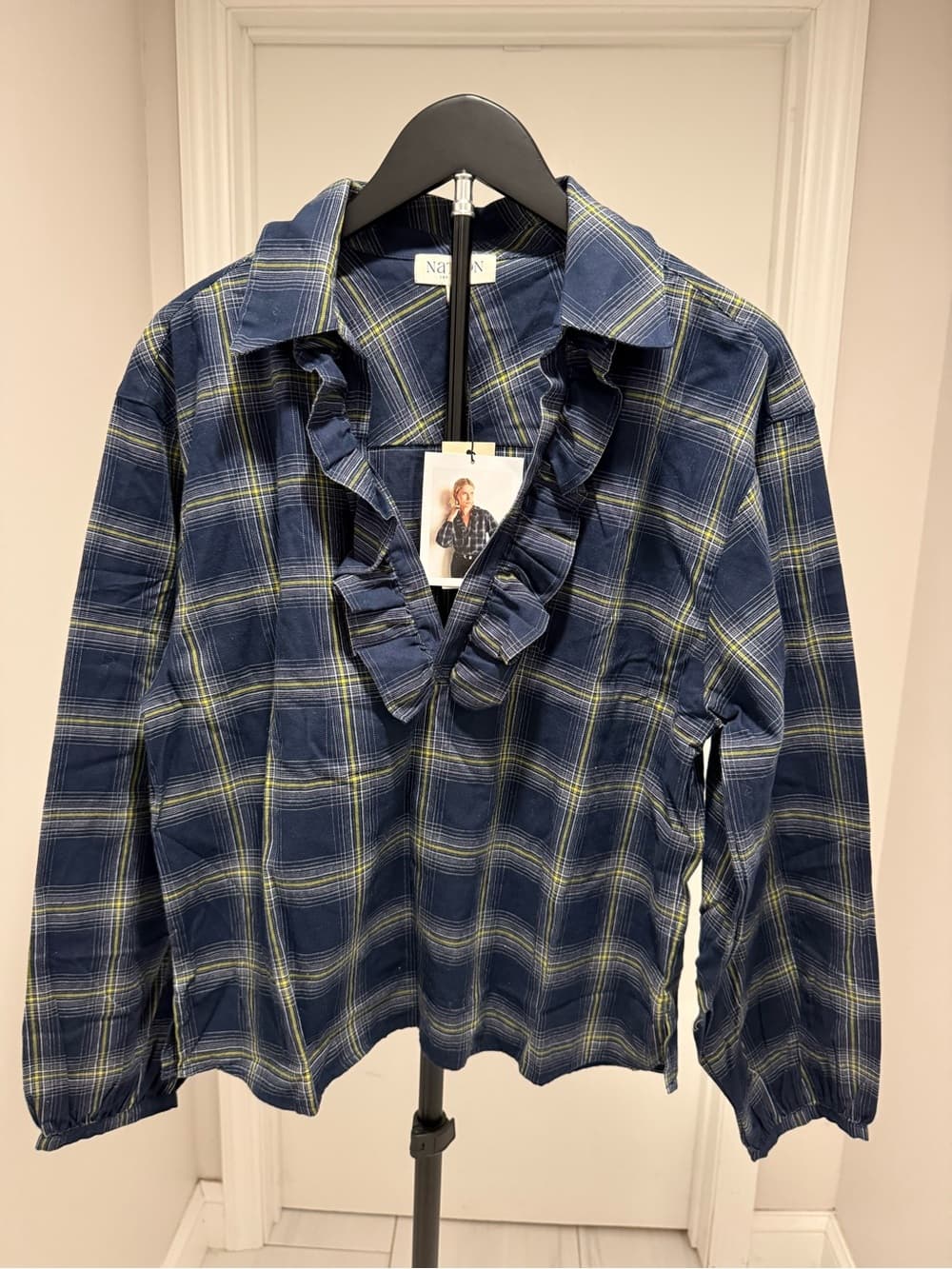 Nation LTD Beckett Blouse STARRY NIGHT PLAID - Thumbnail 3