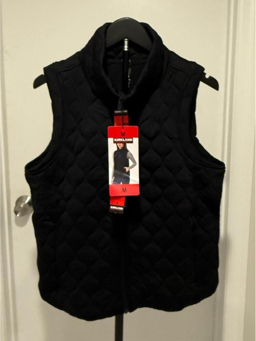 Kirkland Black Quilted Women's Vest - Lightweight Sleeveless Jacket - Thumbnail 2