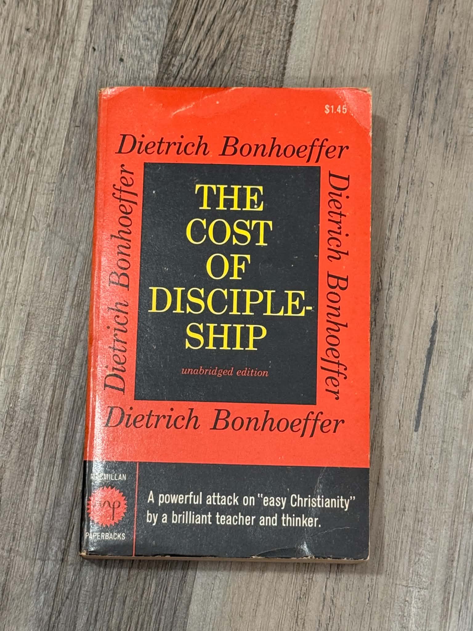 The Cost of Discipleship by Dietrich Bonhoeffer Paperback
