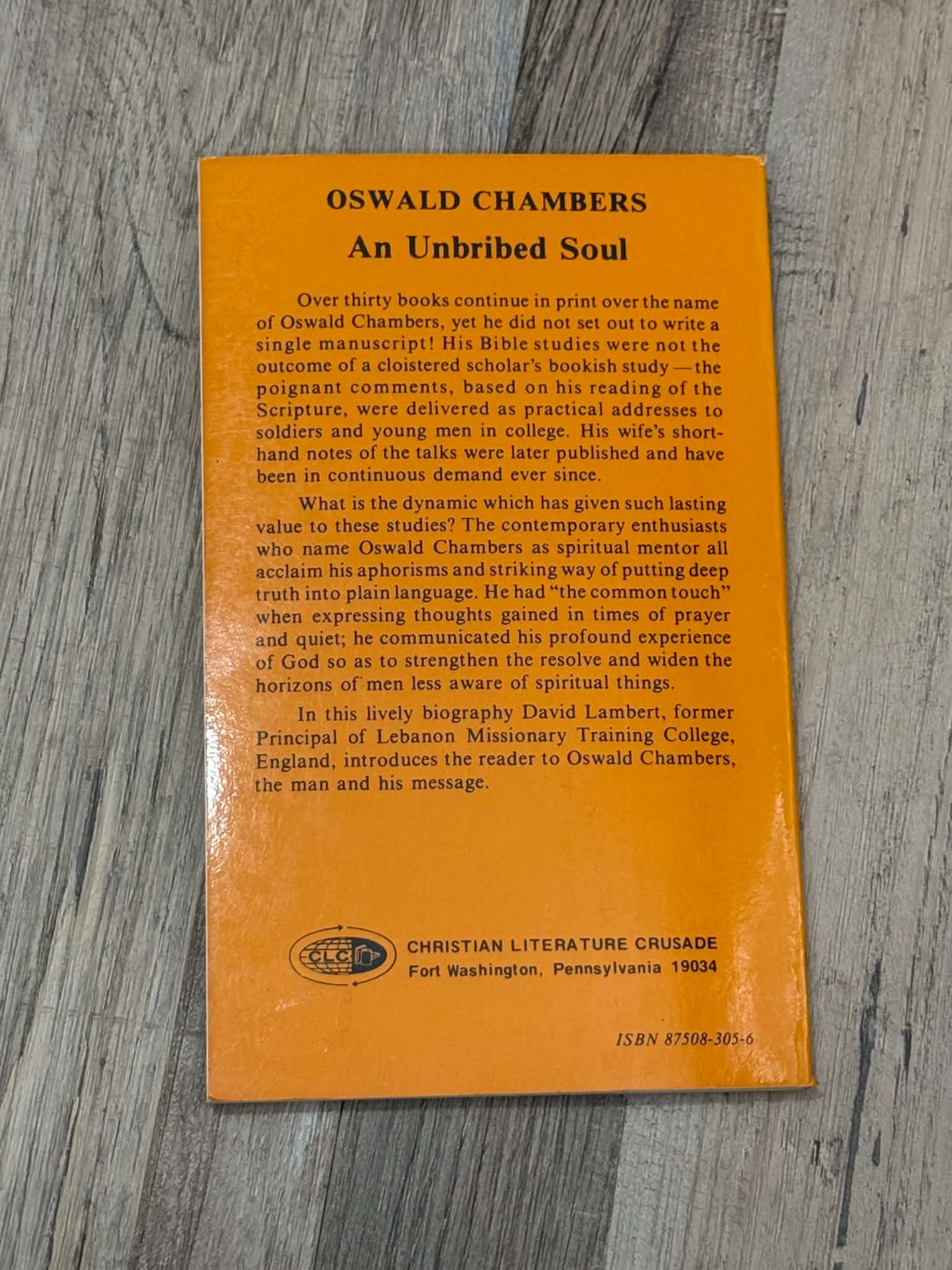 An Unbribed Soul by Oswald Chambers, D.W. Lambert - Thumbnail 2