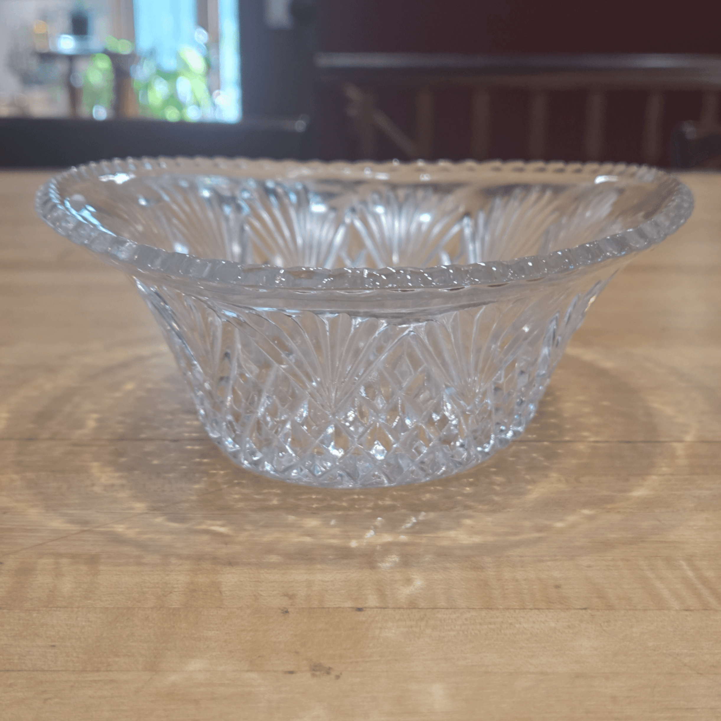 Vintage Heisey Glass Pineapple and Fan 9 Inch Oval Berry Serving Bowl