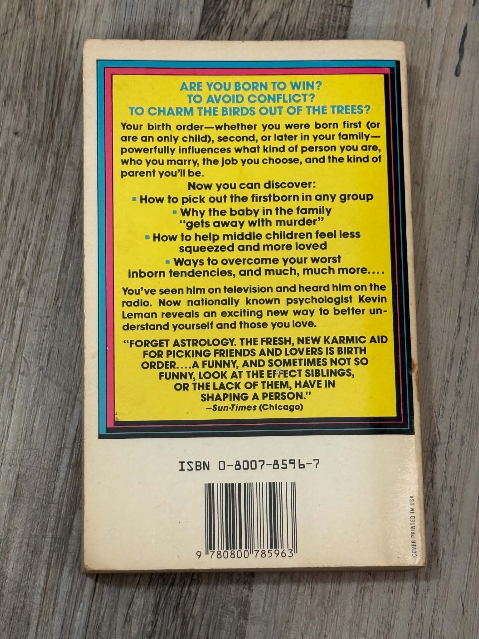 The Birth Order Book by Dr. Kevin Leman Paperback - Thumbnail 2