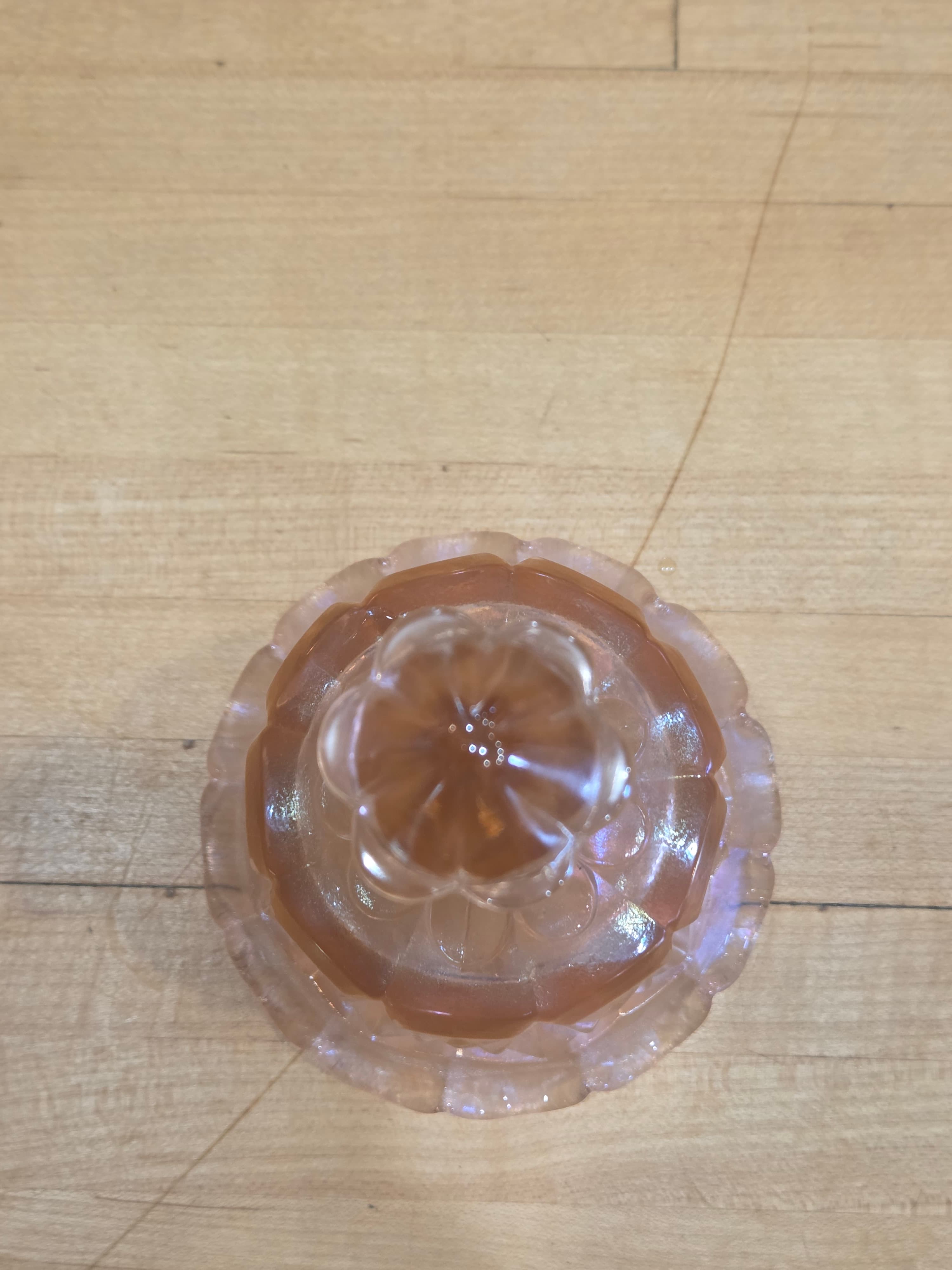 Vintage Fenton Velva Rose Pink Carnival Stretch Glass Whitton Art Bell - Thumbnail 5