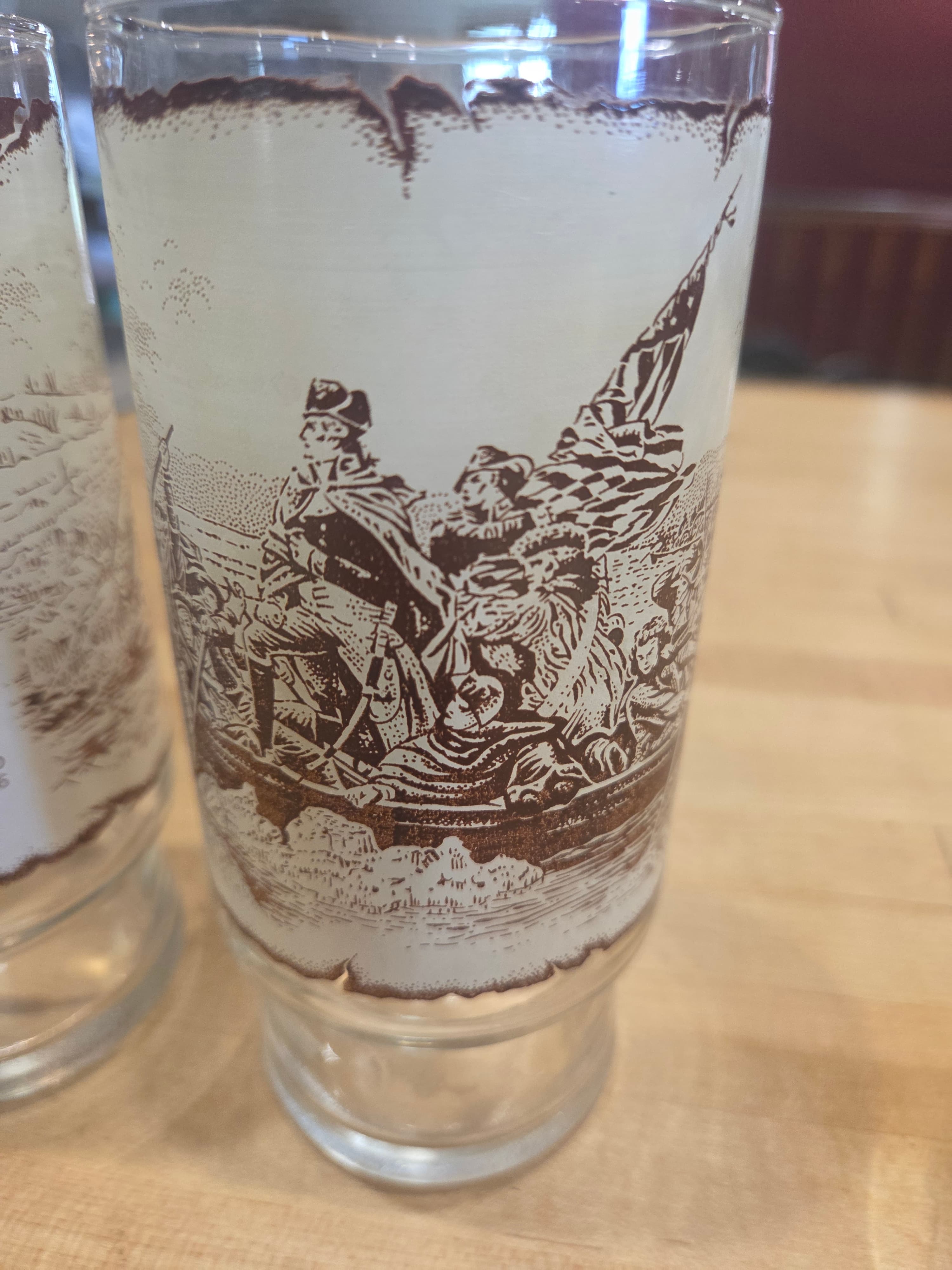 Vintage 1976 Coca Cola Heritage Glass Lot of 3 - Washington Revere - Thumbnail 2