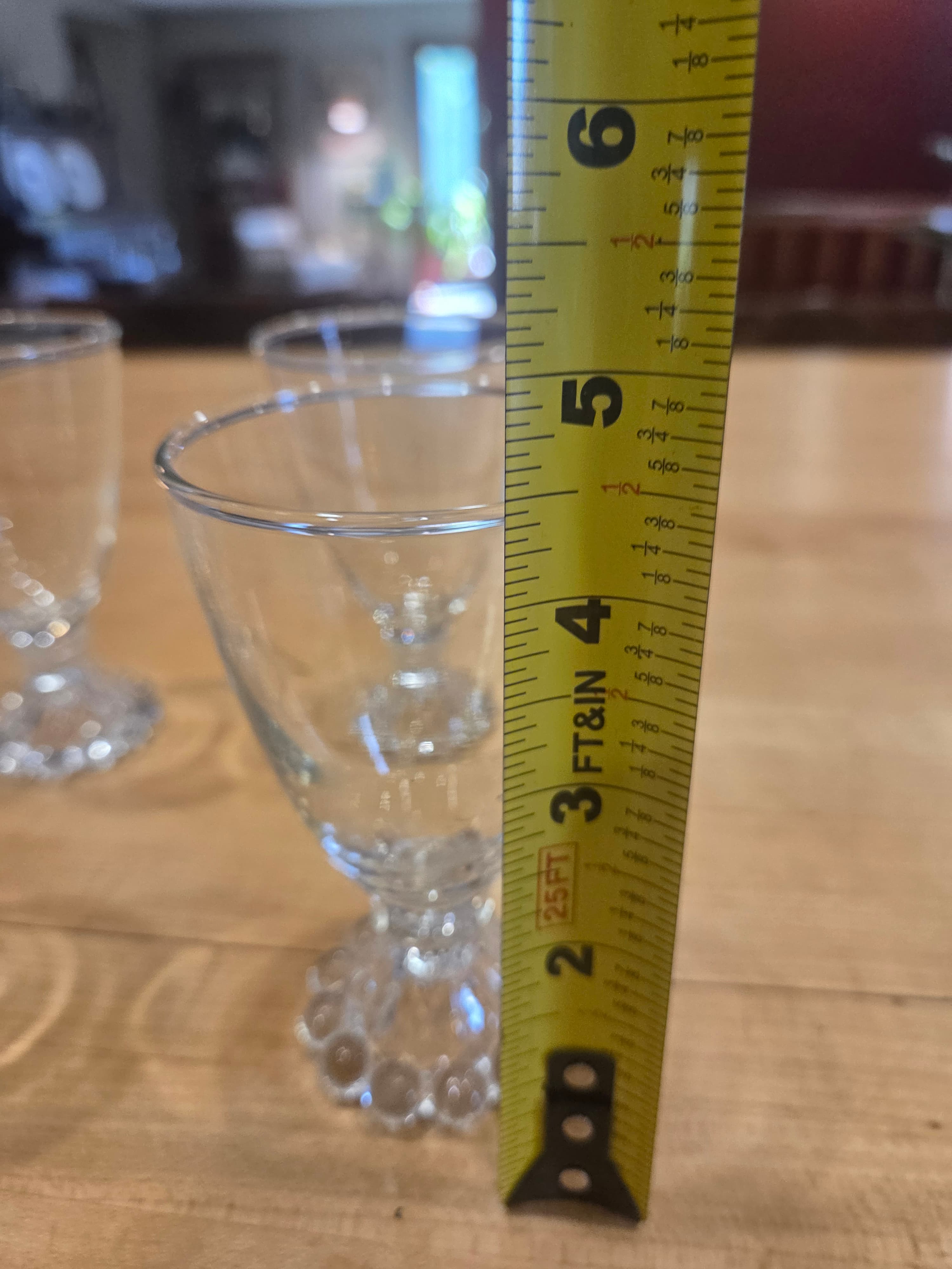 Vintage Anchor Hocking Berwick Boopie Clear Juice Wine Goblet Glasses Set Of 6 - Thumbnail 6