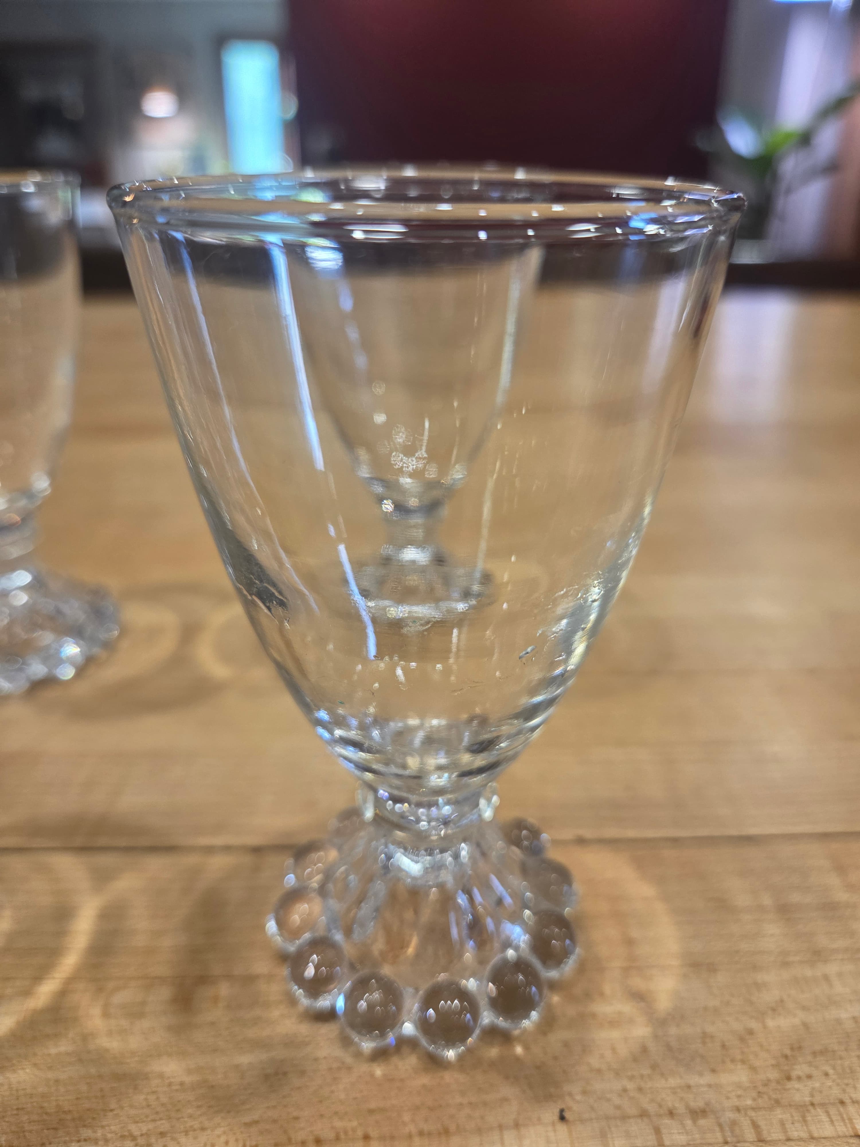 Vintage Anchor Hocking Berwick Boopie Clear Juice Wine Goblet Glasses Set Of 6 - Thumbnail 2