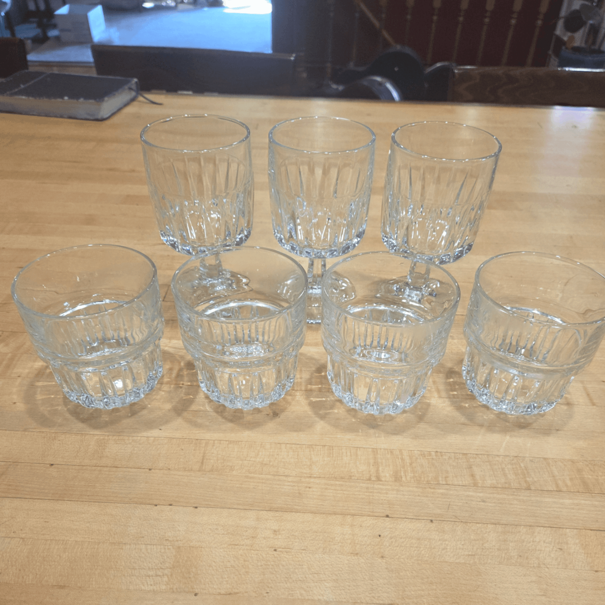 Set of 6 Vintage Crystal Glasses