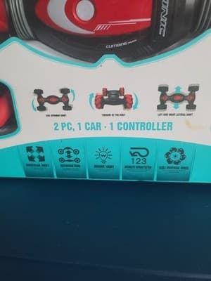 Double-Sided RC Stunt Car w/ Gesture Control & Lights, Red/Black Electric NIB - Thumbnail 2