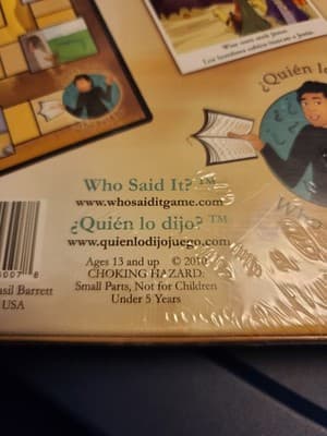 Who Said It? Bible Bilingual Spanish/English Board Game 2 Players Ages 13+ 2010 - Thumbnail 5