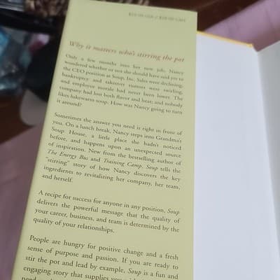 Jon Gordon Soup: A Recipe to Create a Culture of Greatness (2010) Hardcover - Thumbnail 4