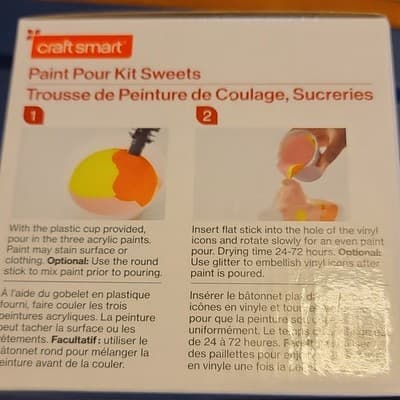 Craft Smart Paint Pour Kit Sweets Acrylic Paint Pouring Kit MPN 762716 - Thumbnail 4