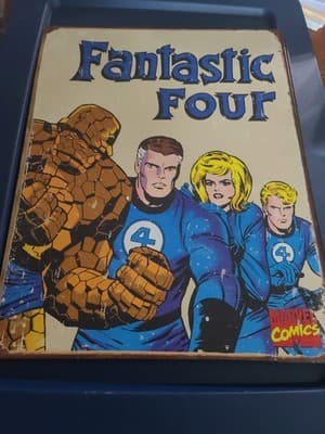 5 DC Comics Metal Decorative Sign Lot Retro - Thumbnail 3