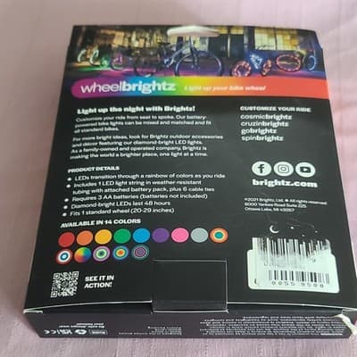 Brightz WheelBrightz Multicolor LED Bike Wheel Light String, Flashing - Thumbnail 2