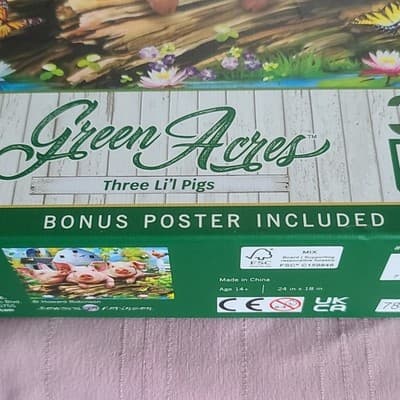 MasterPieces EZ-Grip Bonus Poster Green Acres Three Li'l Pigs 300pc Puzzle - Thumbnail 4