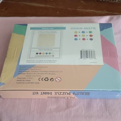 Allessimo Flamingo 3D Wood Reality Puzzle Paint Kit Age 5+ AL-FL697801-01 - Thumbnail 2