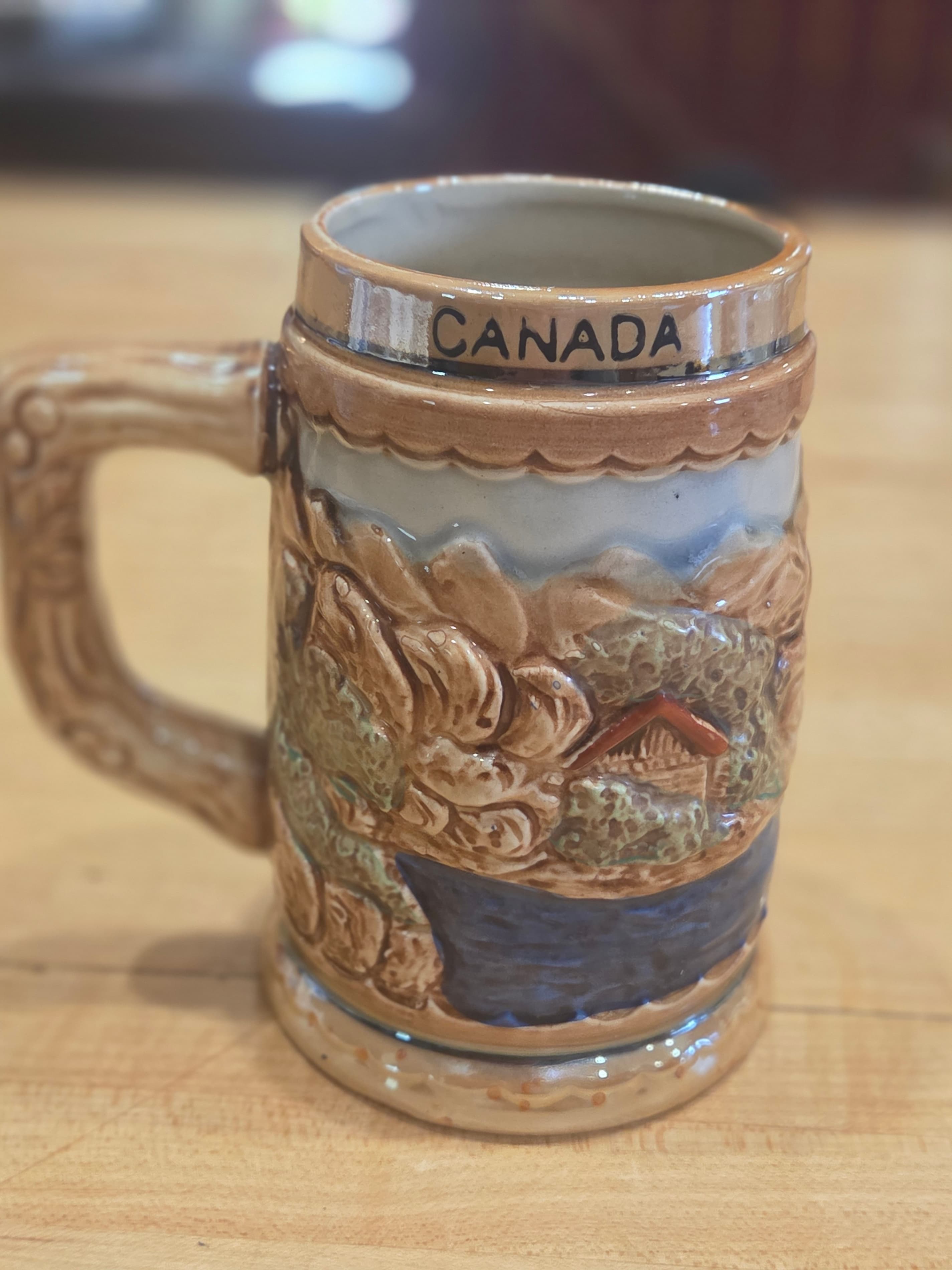 Vintage Niagara Falls Canada Ceramic Beer Stein Mug Relief Enterprise Exclusive - Thumbnail 2
