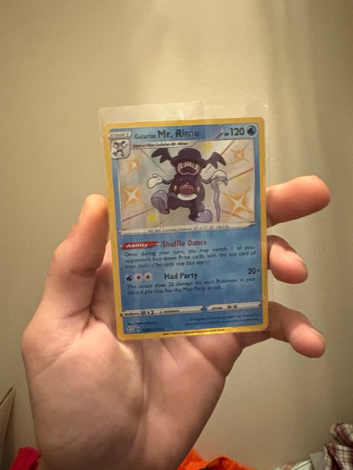 Galarian Mr. Rime Baby Shiny Pokemon Card - Thumbnail 3