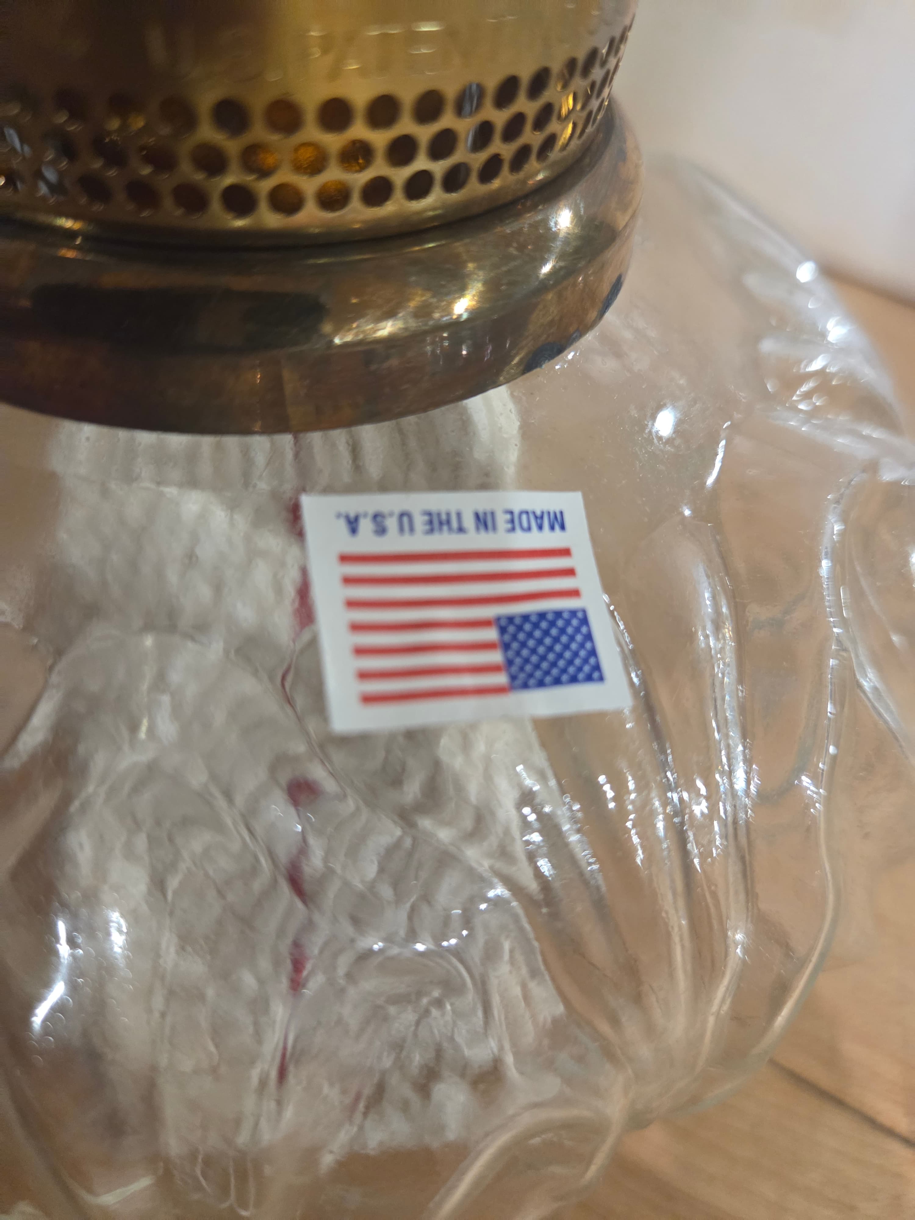 New Vintage Aladdin Genie II Clear Glass Incandescent Oil Lamp G6106 Unfired Box - Thumbnail 3