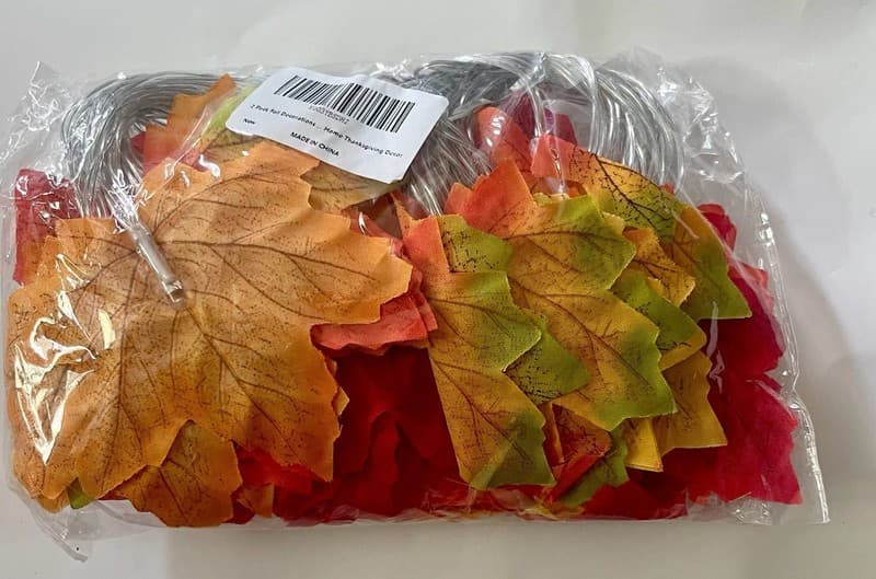 2 Pack Fall Maple Leaf LED String Lights Thanksgiving Decor