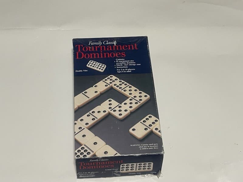 Vintage Pressman Family Classics Tournament Dominoes Double Nine 55 Count Set