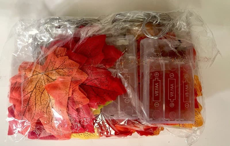 2 Pack Fall Maple Leaf LED String Lights Thanksgiving Decor - Thumbnail 2