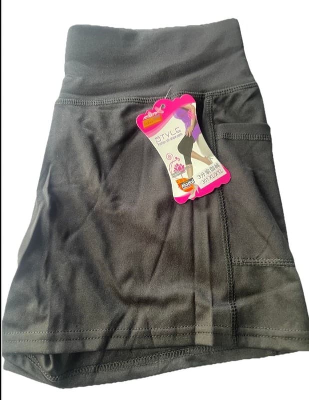 Wholesale Lot of Style Fashion Modal High Waist Yoga Shorts w/ Pockets – XL/XX - Thumbnail 4