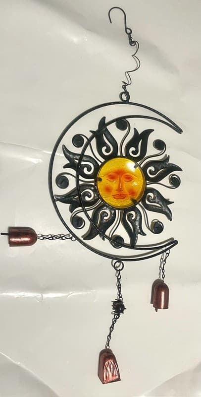 Copper-Tone Sun Wind Spinner Garden Hanging Decor - Thumbnail 2