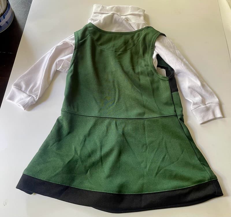NFL New York Jets Toddler Girl Cheerleader Jumper Dress and Turtleneck 2-Piece S - Thumbnail 3