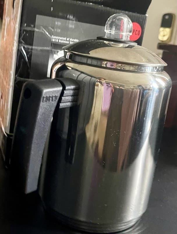 Copco 8-Cup Stainless Steel Stove Top Percolator - Thumbnail 4