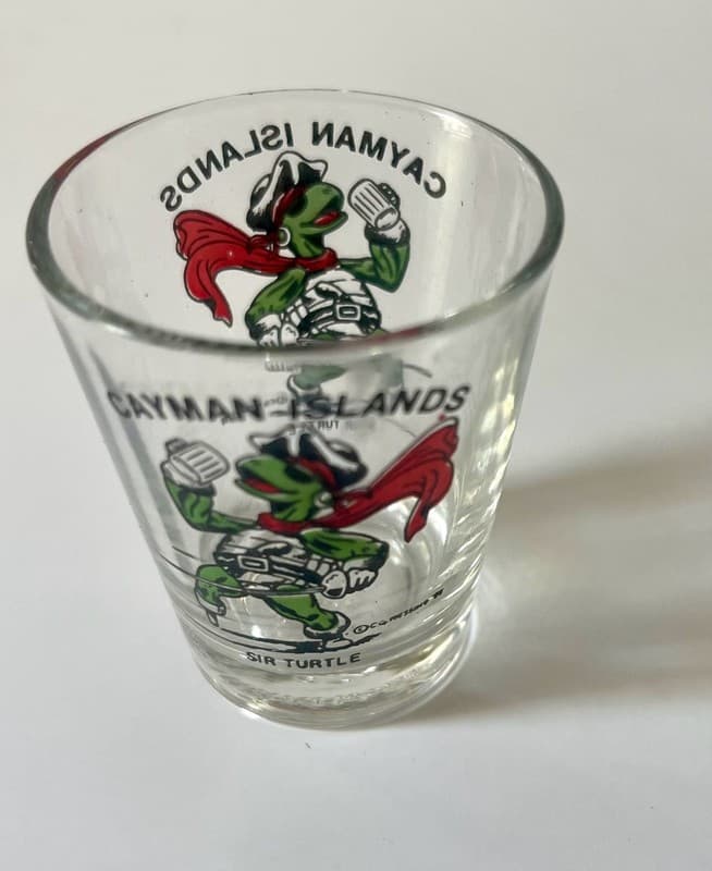 Vintage Cayman Islands Sir Turtle Souvenir Shot Glass - Thumbnail 5