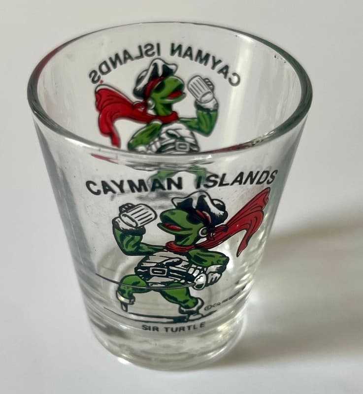 Vintage Cayman Islands Sir Turtle Souvenir Shot Glass - Thumbnail 4