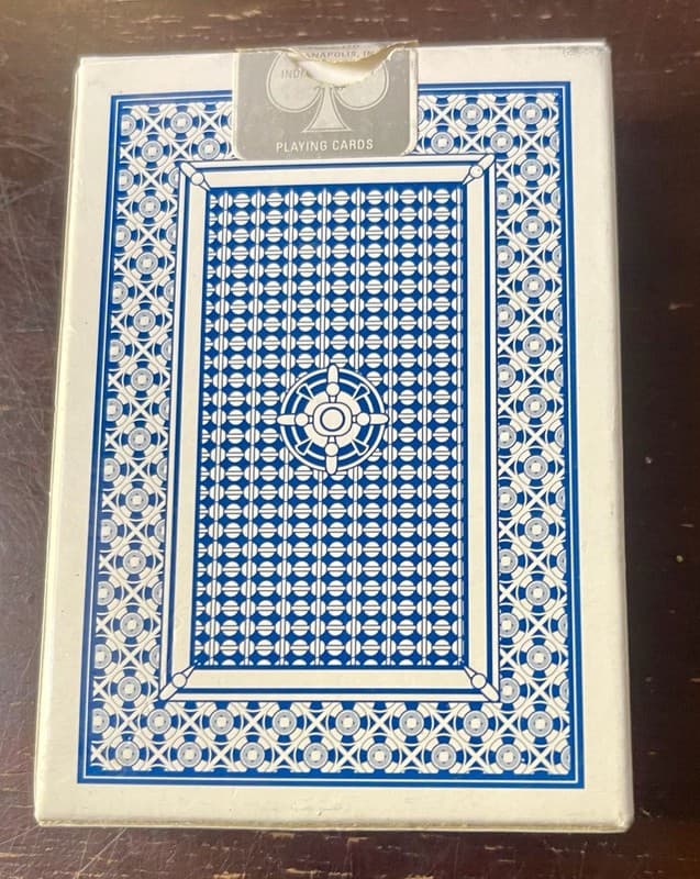 Fundex Raven Poker Size Plastic Coated Playing Cards Blue Deck - Thumbnail 2