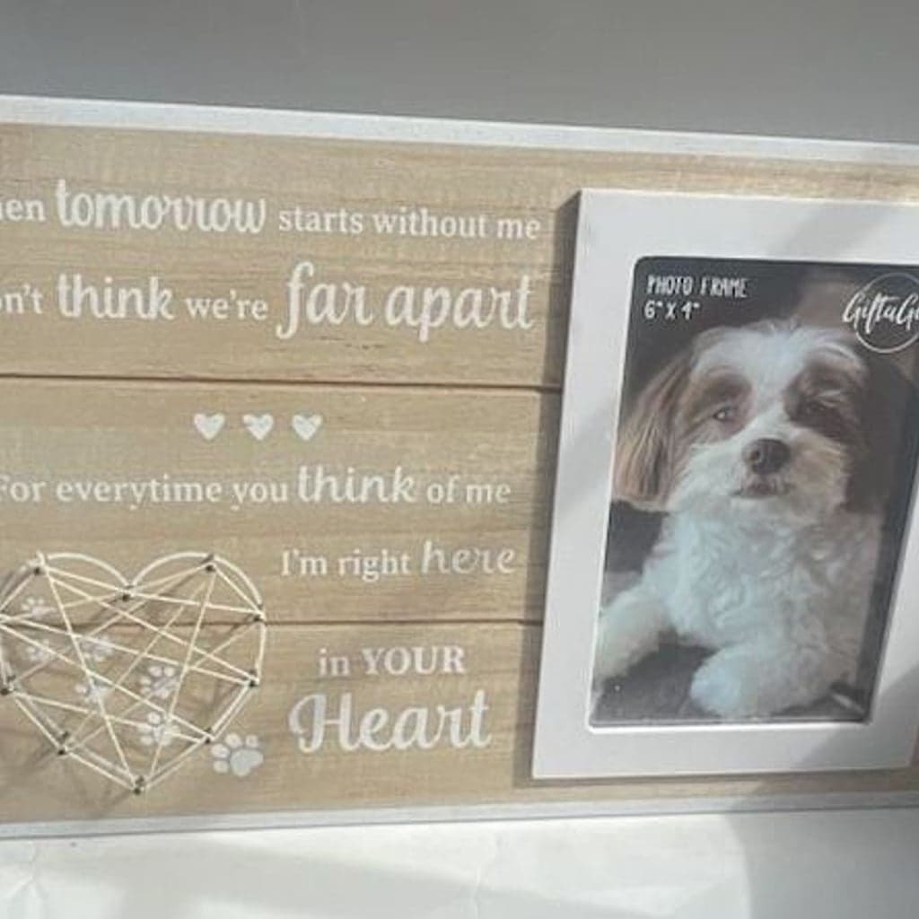 GiftaGirl Memorial Pet Photo Frame 6x4 String Art Heart - Thumbnail 4