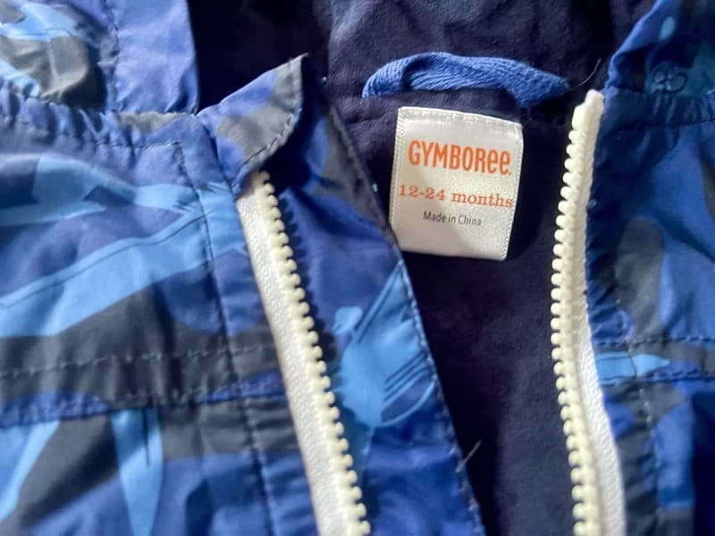 Gymboree Blue Airplane Camo Hooded Zip-Up Jacket 12-24 Months - Thumbnail 3