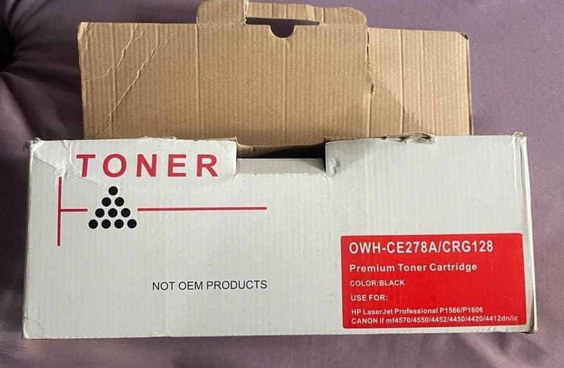 OWH CE278A/CRG128 Premium Black Toner Cartridge - Thumbnail 3
