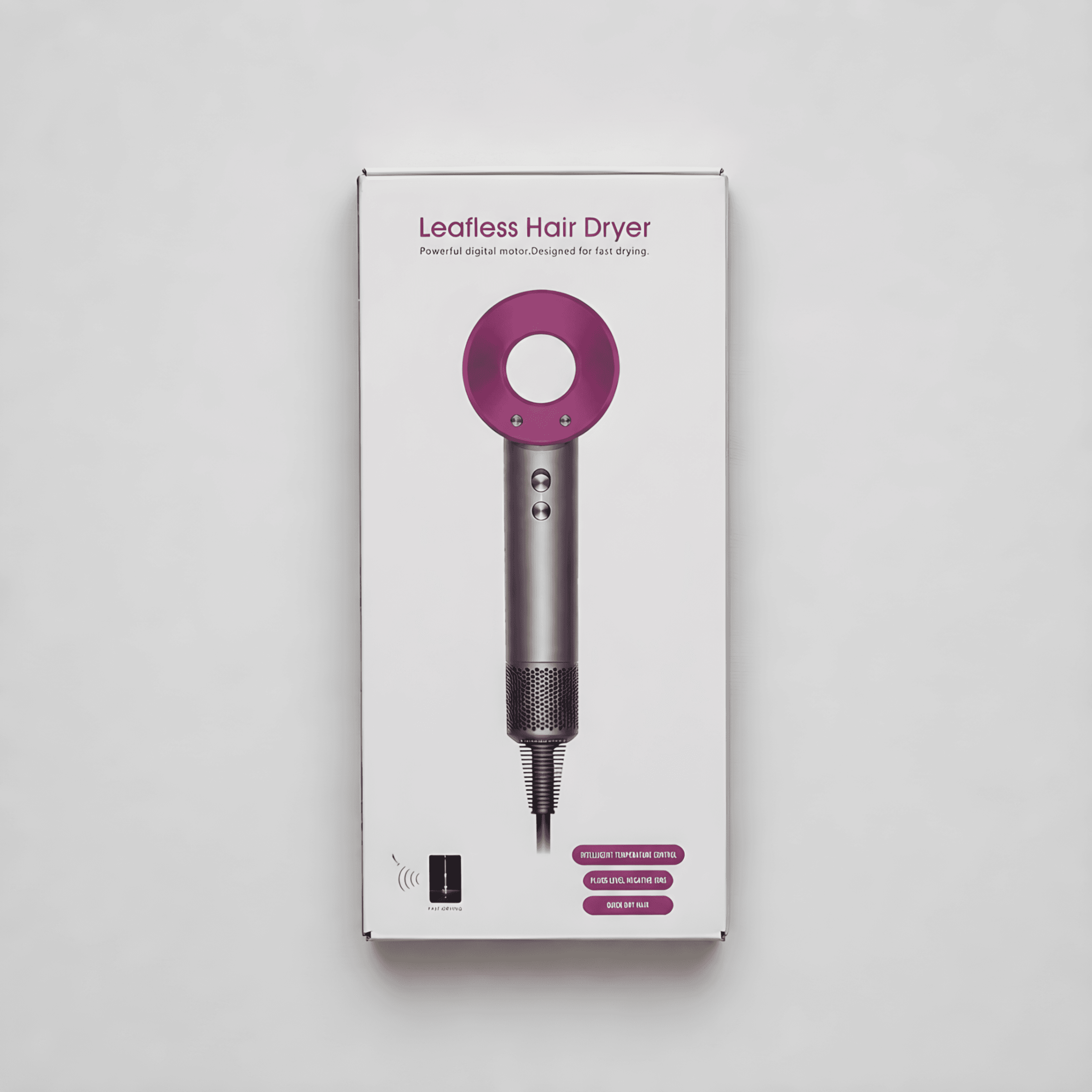 Leafless Hair Dryer with Intelligent Temperature Control