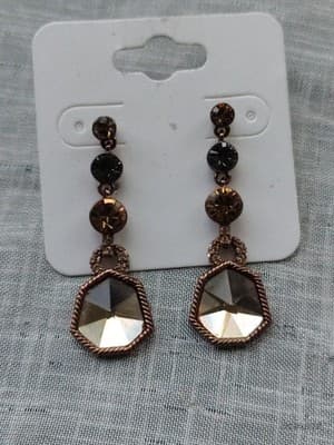 Givenchy Paris New York Pierced Earrings 80s/90s Vintage Dangle/Drop - Thumbnail 3