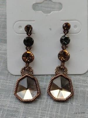 Givenchy Paris New York Pierced Earrings 80s/90s Vintage Dangle/Drop