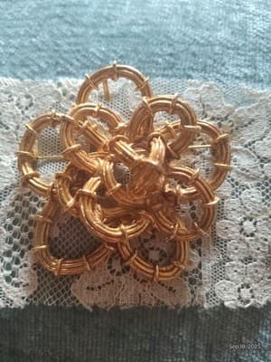 Vintage Braided Gold Toned Brooch - Thumbnail 8