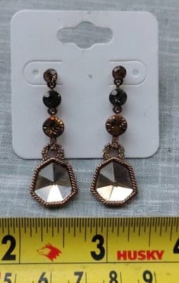 Givenchy Paris New York Pierced Earrings 80s/90s Vintage Dangle/Drop - Thumbnail 4