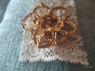 Vintage Braided Gold Toned Brooch - Thumbnail 5